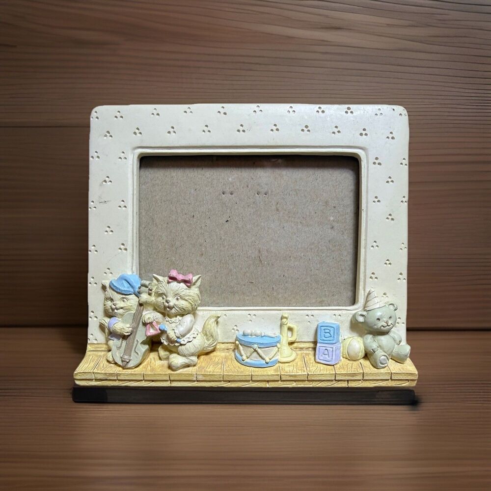 Burnes of Boston Child’s Picture Frame. Ceramic, Kittens,Teddy, etc.